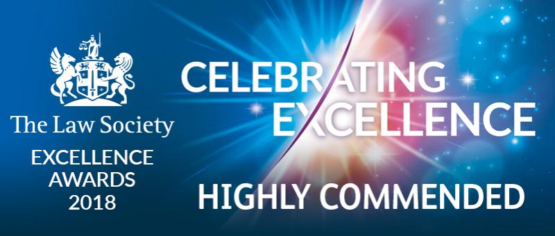 The Law Society Excellence Awards Highly Commended 2018