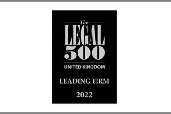 Leading Lawyers and their teams recognised in the 2022 Legal 500