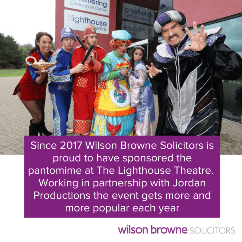 The Lighthouse Theatre Wilson Browne Solicitors Pantomime Sponsorship