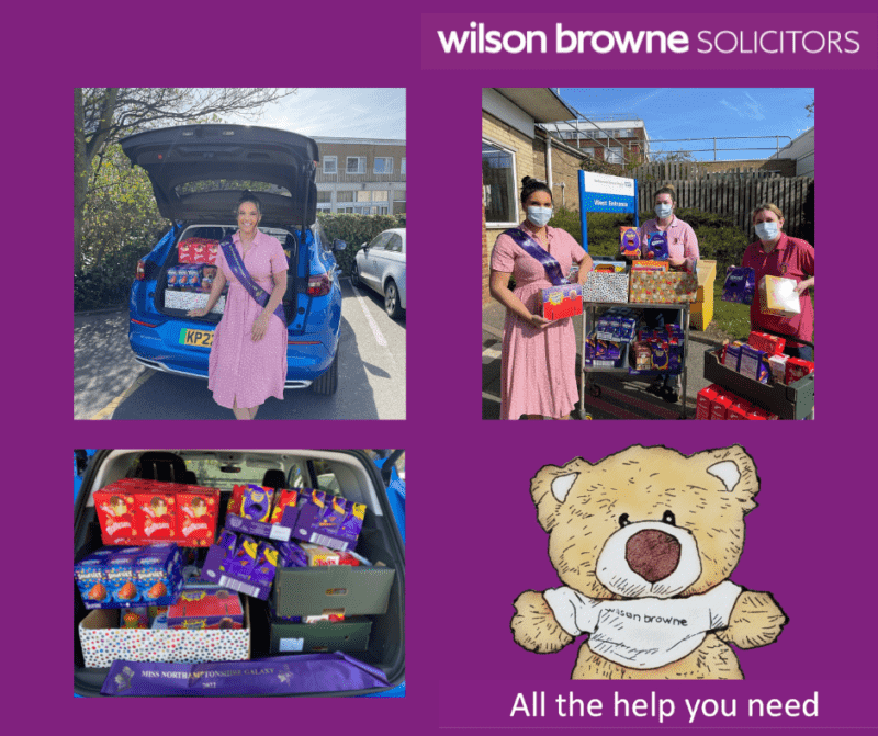 Wilson Browne Solicitors Easter Donation Northampton General Hospital